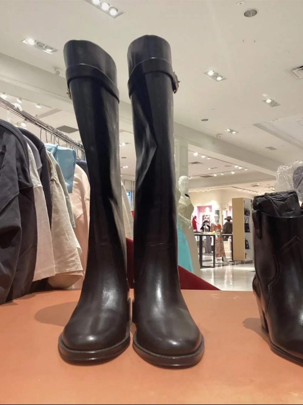 NWT PAIGE Black Leather Over-the-Knee Leather Boots